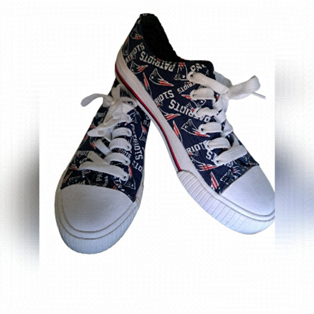FOCO NFL NEW ENGLAND PATRIOTS canvas sneakers ladies size 8 skater streetwear